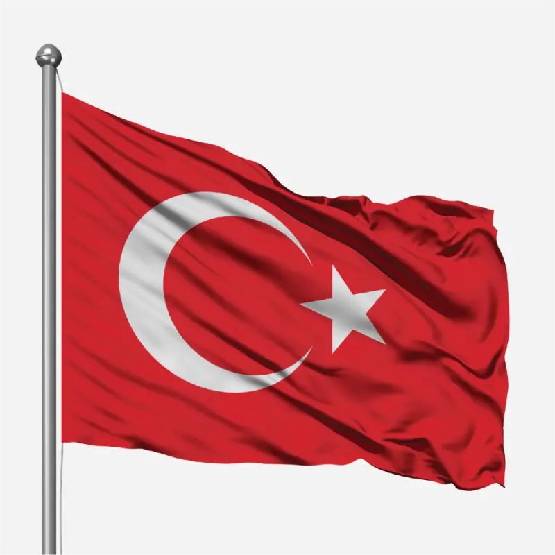 Türk Bayrağı 30x45 Cm Alpaka Kumaş - 1